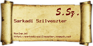 Sarkadi Szilveszter névjegykártya