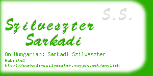 szilveszter sarkadi business card